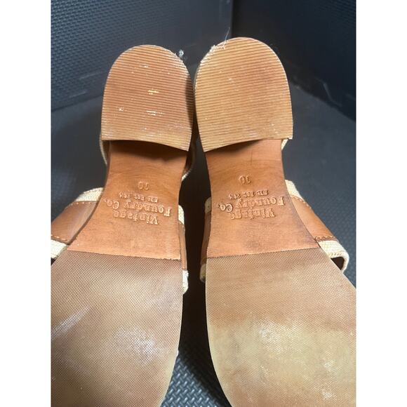 Vintage Foundry Co Michelle Bootie Sandal Women 10 Brown Leather Block Heel Boho - Picture 6 of 7